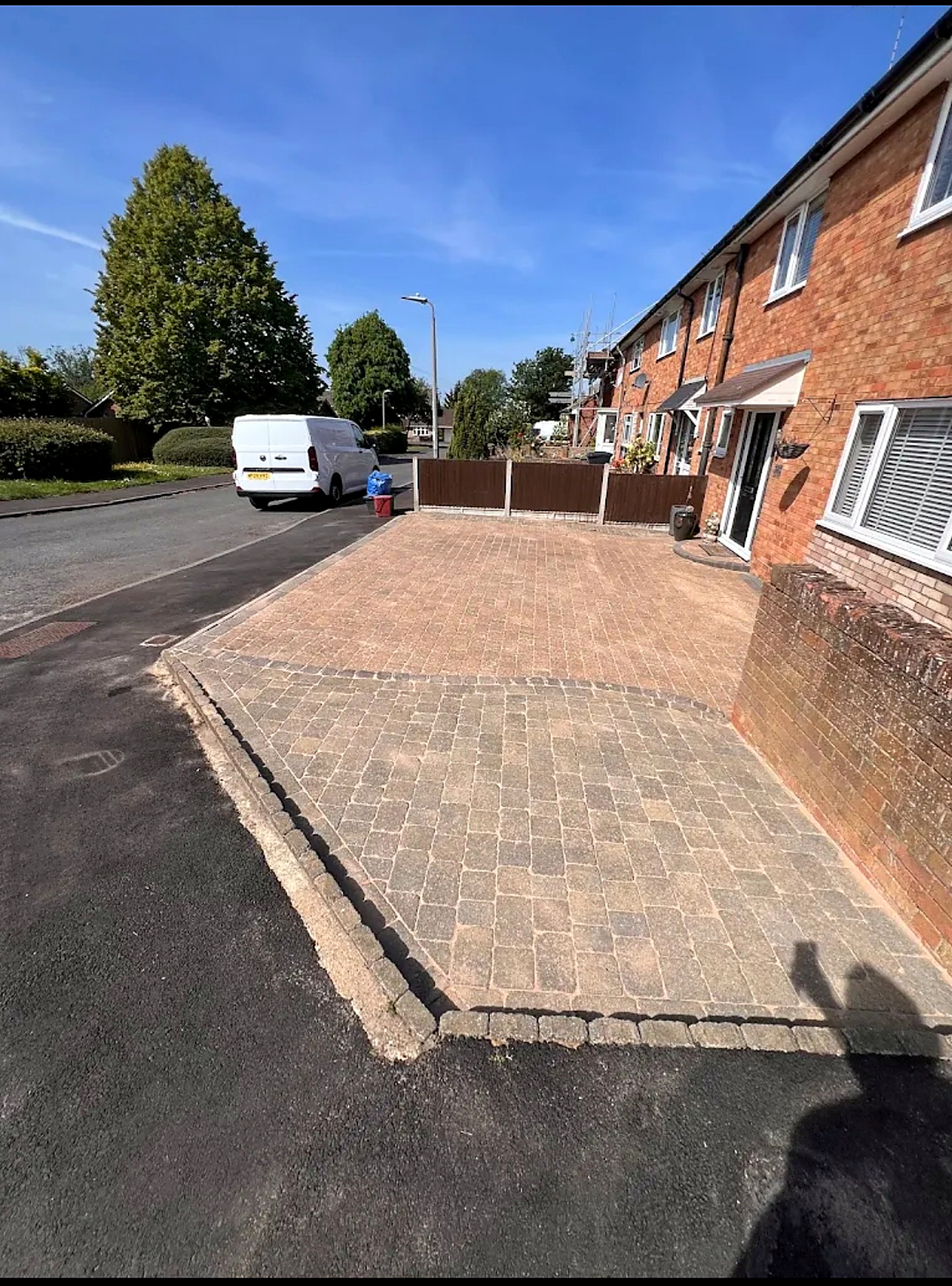 Block paving driveway cleaned and re-sanded in Hertfordshire